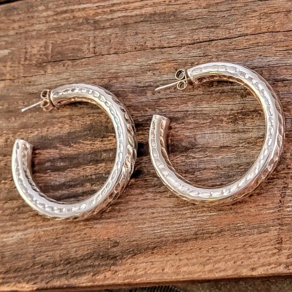 Sterling Handcrafted Hammered 1 5/8